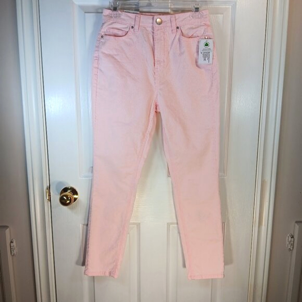 NWT NOBO Women's Pink High-Rise Corduroy Pants Size 5